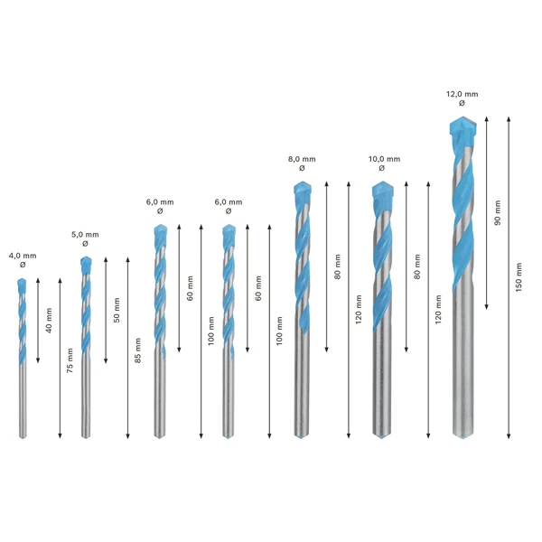 Coffret De 7 Forets Carbure Expert Multi-construction CYL9 Bosch â Image 2