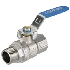 Vanne à Boisseau Sphérique Laiton Cylindrique Mâle/femelle G1/2" PN 40 Bar Prevost RO0657112