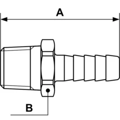 Jonction Laiton Filetage Conique M 1/4" Cannelé 10 Mm Prevost JFT 1410