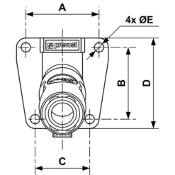 Applique Murale Filetée Femelle - 1 Raccord Et Purge Manuelle Passage 8 Mm 1/2" Prevost ISI 081103WK