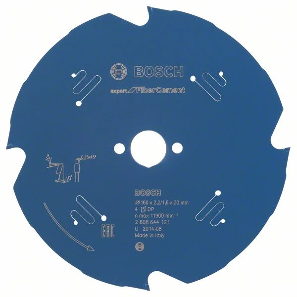 Lame Scie Circulaire Bosch Expert Fibrociment 160 X 20 X 2,2 Mm 4 Dents