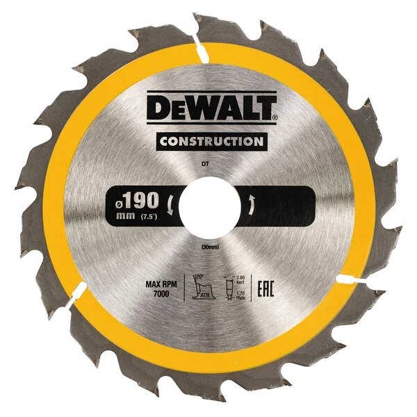 Lame Scie Circulaire Dewalt DT1945-QZ Ø 190 Mm Alésage 30 Mm 40 Dents – Image 3