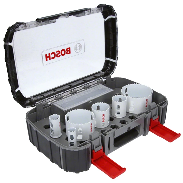 Coffret De 6 Scies Trépans Bosch électricien Avec Adaptateur Et 2 Forets – Image 2