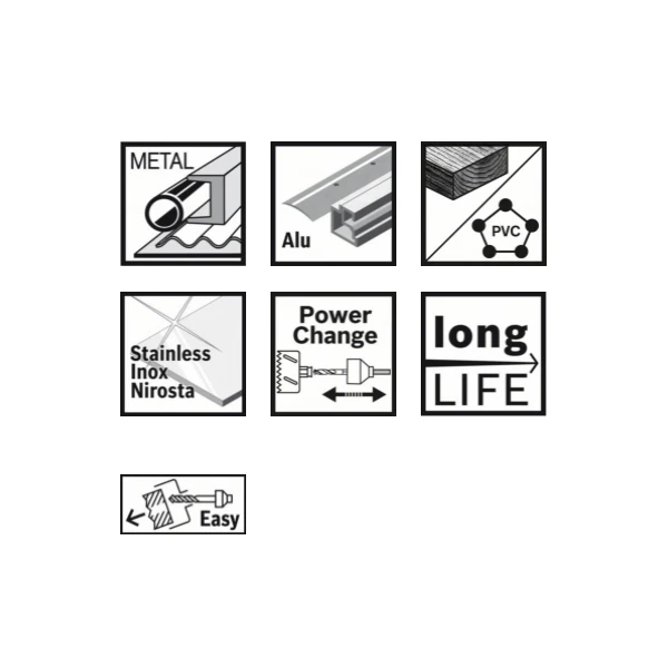 Coffret De 6 Scies Trépans Bosch électricien Avec Adaptateur Et 2 Forets
