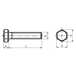 Vis à Tête Hexagonale Entièrement Filetée DIN 933 - GEOMET® 500 A - M12x50mm - Boîte De 100