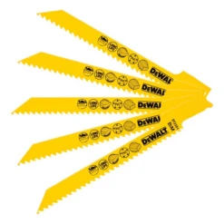 Lame De Scie Sabre Bois Et Plastique Dewalt DT2351-QZ 152 Mm - Lot De 5