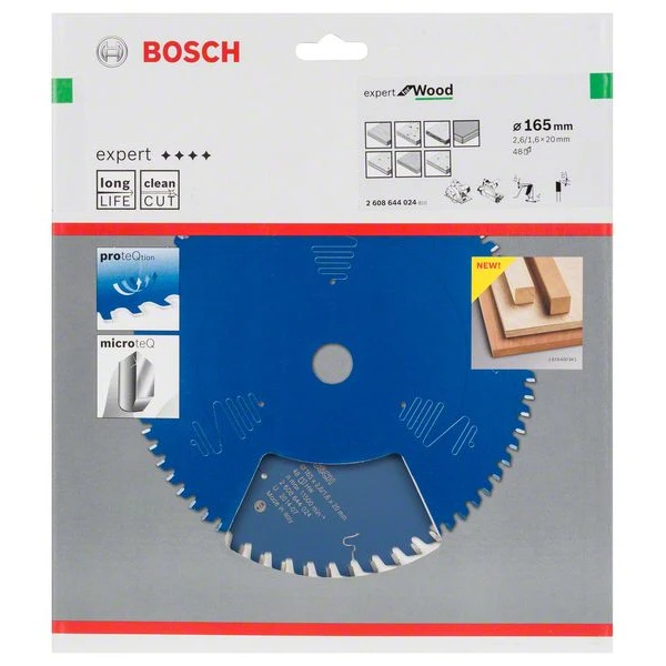 Lame De Scie Circulaire Bosch Expert For Wood 165 X 20 X 2,6 Mm 48 Dents â Image 2