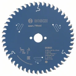 Lame De Scie Circulaire Bosch Expert For Wood 165 X 20 X 2,6 Mm 48 Dents