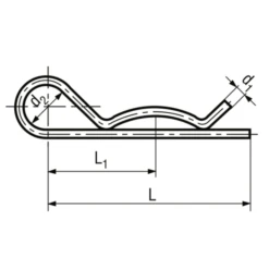 Goupille Ressort Simple – Diamètre 3mm – Boîte De 100