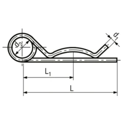 Goupille Fendue Ressort Double - Diamètre 3mm - Boîte De 100