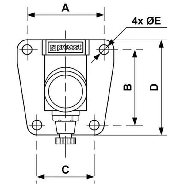 Applique Murale Filetée Femelle - Sortie 1 Raccord Et Purge Manuelle Entrée 1/2" Sortie 1/2" Prevost MF 103S1 – Image 2