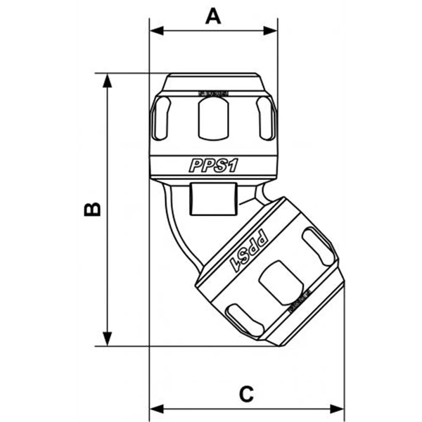 Coude égal Aluminium 45° - PPS1 4C16 Prevost - Pour Tube Extérieur De 16 Mm – Image 2