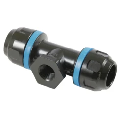 Té Fileté Femelle Cylindrique Aluminium G 1/2 - Prevost PPS1 TT2512 - Pour Tubes De 25 Mm - Réseau Air Comprimé