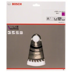 Lame Scie Circulaire Bosch Multi-matériaux 210 Mm Alésage 30 Mm 54 Dents