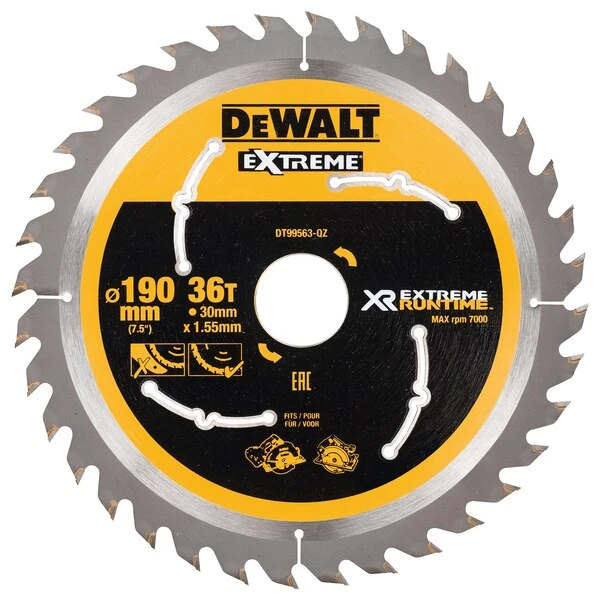 Lame De Scie Circulaire Dewalt DT99563-QZ Ă 190 Mm X 30 Mm 36 Dents â Image 2