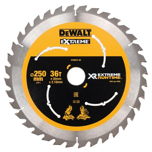 Lame De Scie Circulaire Dewalt DT99572-QZ Ă 250 Mm X 30 Mm 36 Dents â Image 2