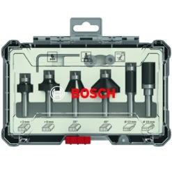 Fraise à Araser Et De Bordage Bosch En Carbure Queue 8 Mm Coffret De 6