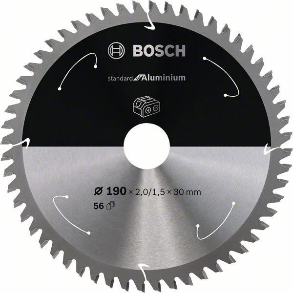 Lame De Scie Circulaire Bosch Aluminium 190 X 30 X 1,5 Mm 56 Dents