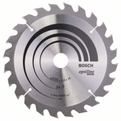 Lame Scie Circulaire Bosch Optiline Wood Bois 235x30 Mm 24 Dents