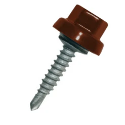 Vis Autoperceuse Tête Hexagonale TH12 Zamac Zacrovis 6.3x22mm Brun Rouge