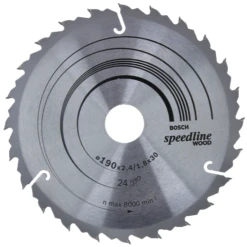 Lame Scie Circulaire Bois Bosch Speedline Wood 190 Mm X 30 Mm 24 Dents