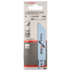 Lame De Scie Sabre Courte Bosch Pour Métal S 522 AF - Lot De 5 Lames