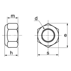 Écrou Hexagonal Indesserrable Avec Bague Nylon - Diamètre 5 Mm - DIN985 - Inox A2 - Boite De 200