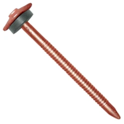 Clou Galvanisé Annelé Pour Tuile De Rive - Brun Cuivré - 3,7 X 65 Mm
