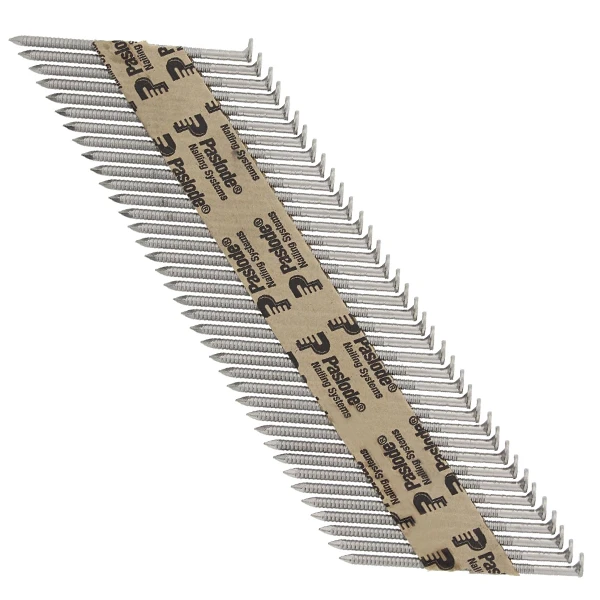 Clou Cranté 34° Inox A2 En Bande Paslode Avec Gaz Pour IM90i - 2,8x63 Mm