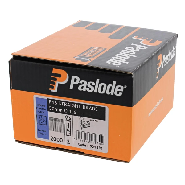 Clou TĂȘte Homme Droit F16 Pour Cloueur IM65 F16 Spit Bois 1,6x50mm X2000 â Image 2