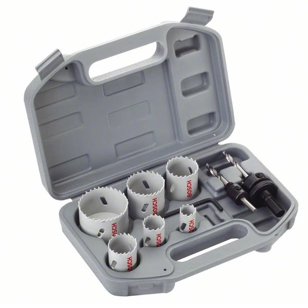 Coffret De 6 Scies Trépans Bosch Bimétal HSS 2 Adaptateurs 6 Pans Foret – Image 3