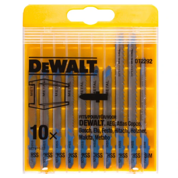 Lame De Scie Sauteuse Pour Métal En T Dewalt DT2292-QZ En Coffret De 10