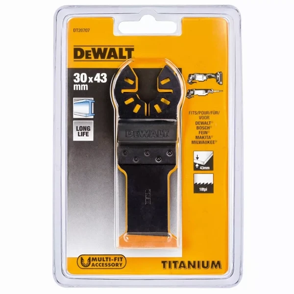 Lame Plongeante MĂ©tal Dewalt DT20707-QZ Titanium Multi-cutter - 42x31 Mm â Image 2