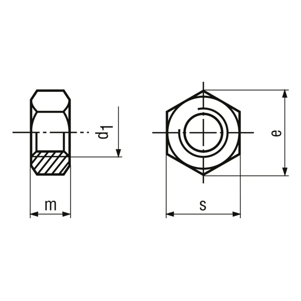 Écrou Hexagonal M8 H8 DIN 934 Diamètre 8 Mm Acier Zingué Bleu X1000 – Image 2