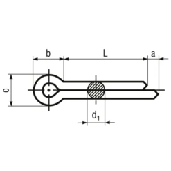 Goupille Fendue Inox A2 DIN 94 Diamètre 1.6 Mm Longueur 12 Mm X100
