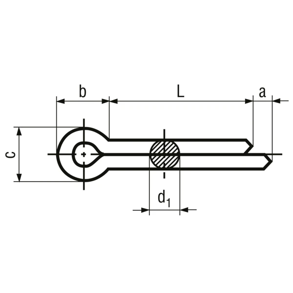 Goupille Fendue Inox A2 DIN 94 Diamètre 1 Mm Longueur 6 Mm X100