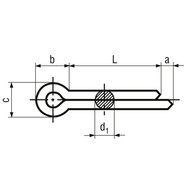Goupille Fendue Acier Zingué DIN 94 Ø 2mm Longueur 20 Mm - Boîte X 200 – Image 2