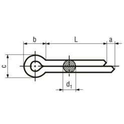 Goupille Fendue Acier Zingué DIN 94 Ø 4mm Longueur 71 Mm - Boîte X 100