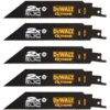 Lame De Scie Sabre Métal Dewalt Extreme 2x Bi-métal 152 Mm - Lot De 5