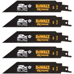 Lame De Scie Sabre Métal Dewalt Extreme 2x Bi-métal 152 Mm - Lot De 5