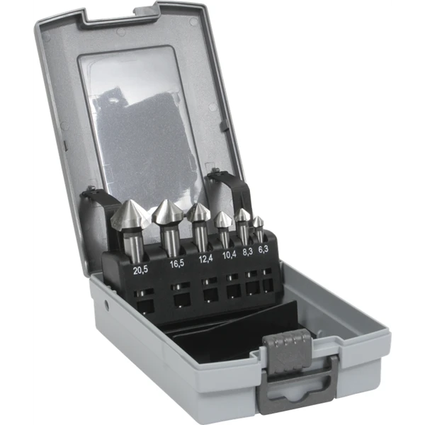 Coffret De 6 Fraises Coniques HSS 3 Dents 2575 Izar 40515