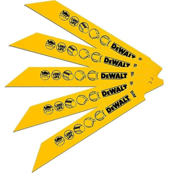Lame De Scie Sabre MĂ©tal Dewalt DT2384-QZ Coupe 3 Mm 152 Mm - Lot De 5 â Image 2
