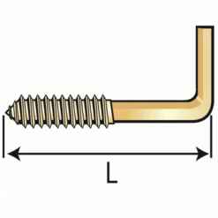Gond à Vis Bois Torbel En Laiton 5 Mm X 50 Mm - Boîte De 100