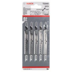 Bosch Jeu De 5 Lames De Scie Sauteuse Pour Bois T 234 X 2608633528