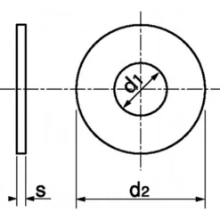 Rondelle Plate Large Type L Inox A2 NFE 25513-25514 M6 Acton 625056