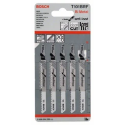 Bosch Jeu De 5 Lames De Scie Sauteuse Bois Dur T 101 BRF : 2608634235