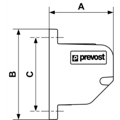 Support De Fixation Mural Pour Soufflettes PREVO S1 Prevost BG FIX