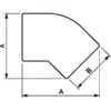 Coude égal 45° Femelle Diamiètre Extérieur 32 Mm : Prevost PVR 4CE32
