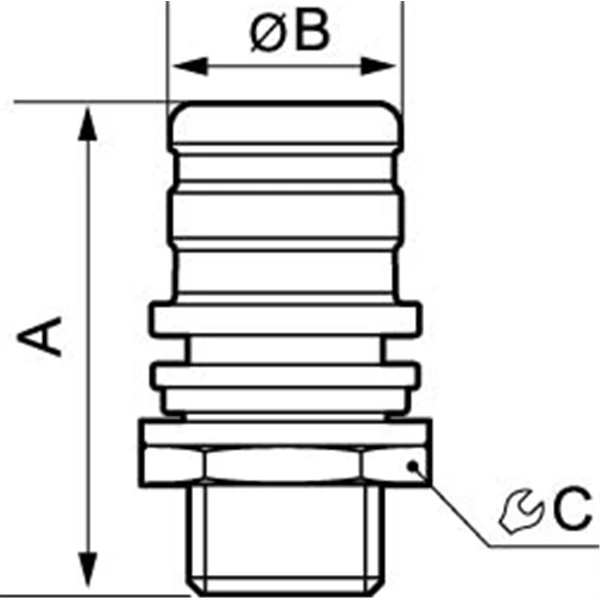 Raccord Automatique Eau G 3/4 Mâle Cloison Prevost ELS 092154 – Image 2