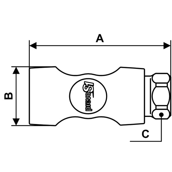 Raccord Rapide De Sécurité PREVO S1 ISI 08 Filetage Femelle BSPP G 1/4" Prevost ISI081101 – Image 2